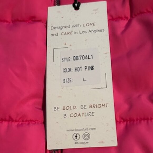 NWT Reversible B. Coature Puffer Vest - Size L - Picture 6 of 6
